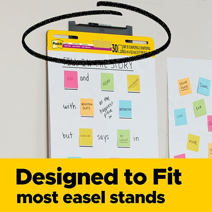 Post-it Super Sticky Easel Pad, 25 x 30 Inches, 30 Sheets/Pad, 6 Pads, Large - Image 2