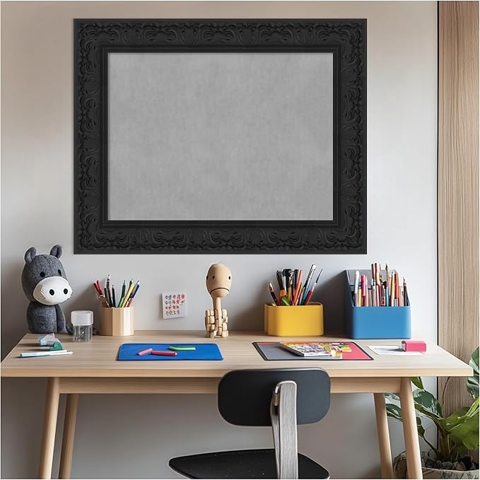 Amanti Art Black Framed Magnetic Board 25x31 Medium Vision Board - Image 6