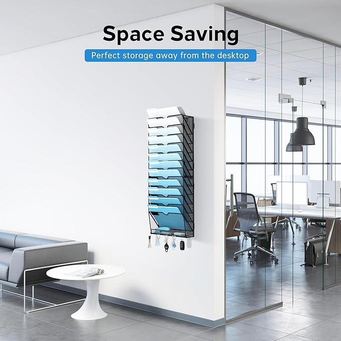 SUPEASY 13-Tier Wall File Organizer, Wall File Holder - Image 3