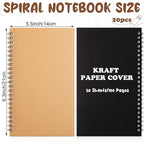 Eersida 20 Pack A5 Spiral Notebook College Ruled Spiral Notebook Bulk 5.5 x 8.3 - Image 2