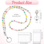 Lanyards for ID Badges Teacher Gifts Cute Wooden Beaded Lanyard - Image 2