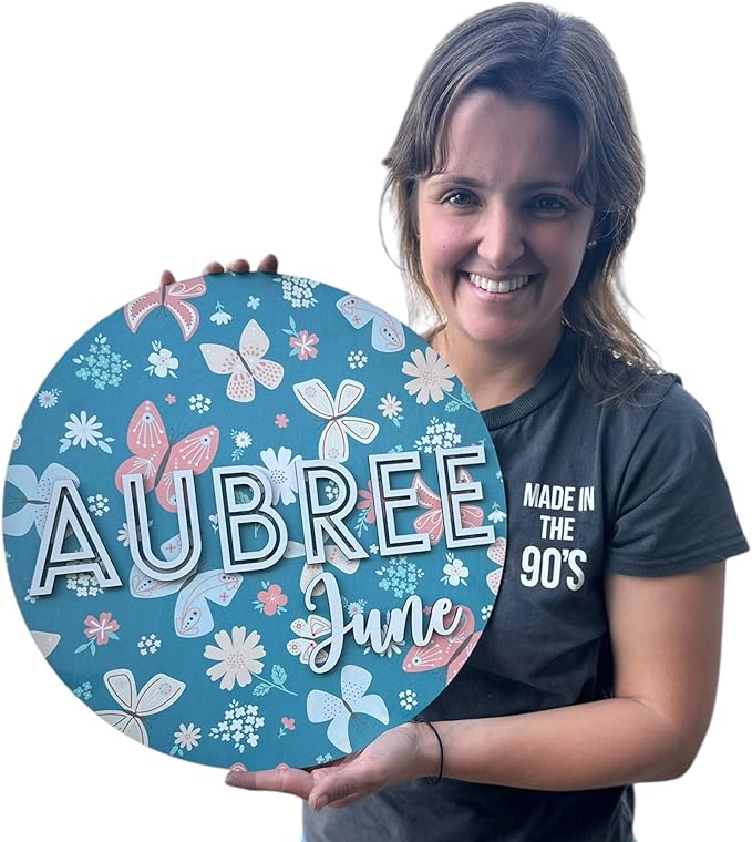 Custom Nursery Name Sign, Flower theme nursery sign, girls nursery wall decor by Unknown