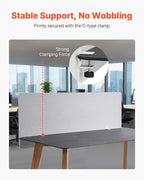 VEVOR Desk Divider Privacy Panel, PET Cubicle Partition Panel, Workstation - Image 3