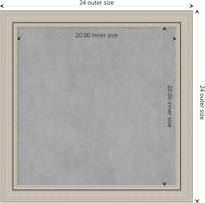 Amanti Art Silver Framed Magnetic Board 24x24 Medium Vision Board - Image 4