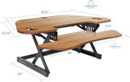 Rocelco 46" Height Adjustable Corner Standing Desk Converter - Image 3
