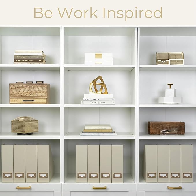 BLU MONACO | Cardboard Magazine File Holder Set of 6 | Vertical Magazine File - Image 2