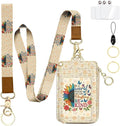 bolimoss Lanyard Wallet with Be Kind Sunflower Badge Holder, RFID ID Card by BOLIMOSS
