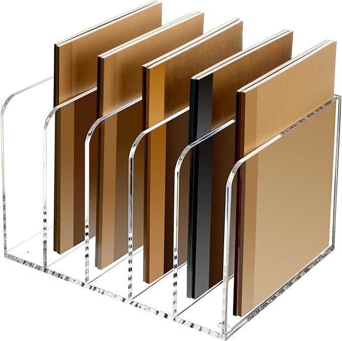 SANRUI Acrylic File Organizer, Desktop Bookshelf - Image 8