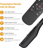Presentation Remote with Air Mouse Function, Wireless Presenter Clicker RF - Image 2
