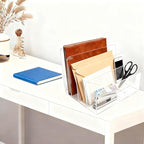 itechpanda Acrylic Mail Holder Clear File Sorter Desk Organizer Clean Desktop - Image 5