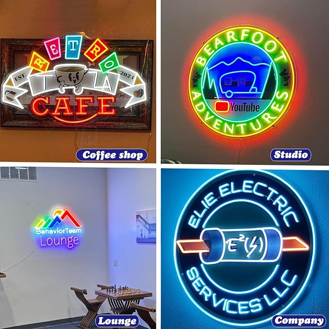 Custom Neon Sign Logo, Personalized LED Shop Name Logo Sign - Image 5