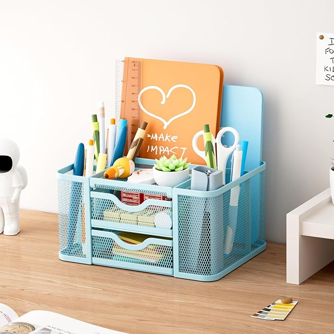 Marbrasse Mesh Desk Organizer, Pen Organizer - Image 5