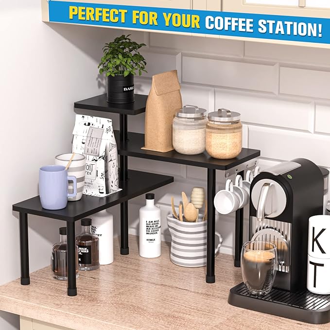 JayRex Countertop Corner Shelf, 3 Tier Shelf Moveable Organizer - Image 5