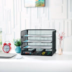 SETTFRFE 4 Tier Mesh Paper Letter Tray, Desk File Organizer - Image 3