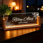 Personalized Office Name Plate for Desk, Custom Light Up Acrylic Desk Sign for - Image 6