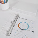 Comix Sturdy 3-Ring-Binder 1-inch D Ring Binders, 2.4mm-Thick, Hold 225 Sheets - Image 7