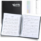 Piano Sheet Music Folder Organizer: 40 Plastic Sleeves Display 80 Pages Spiral by Musfunny