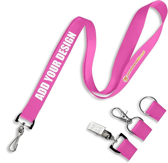 Wristband Bros Custom Lanyards For ID Badges, Keys & More | Add Text & Logos | by WristbandBros