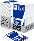 Kaisa Notebook Paper 24 Pack 8x10.5 3600 sheets College Ruled Loose Leaf Paper by KAISA