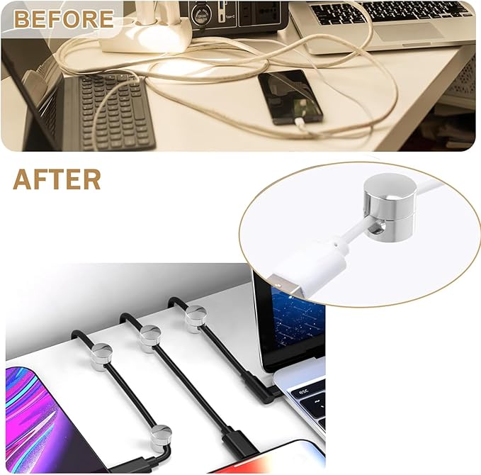 6 Sets Charger Cord Holder, Adjustable Cable Anchor Holders, Wire Organizer - Image 4