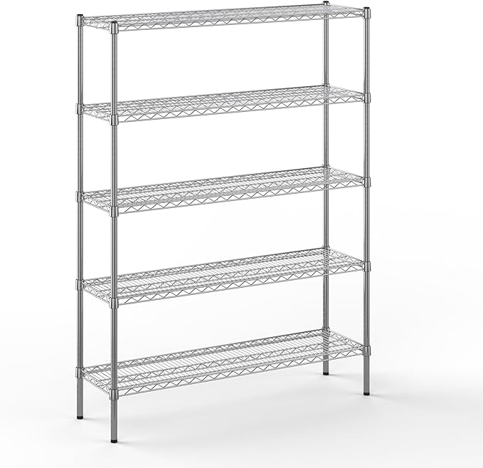 Regal Altair 14" Deep x 48" Wide x 64" Height Wire Shelving Kit | 5-Tier | NSF by Regal+Altair