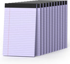 360 Sheets Purple Note Pads 5" x 8" Pack of 12 Small Legal Pads College Ruled by Nichela