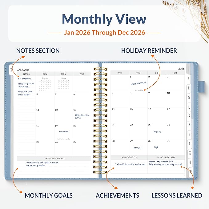 SUNEE 2026 Planner 8.5" x 11" – Dated Productivity Planner - Image 4