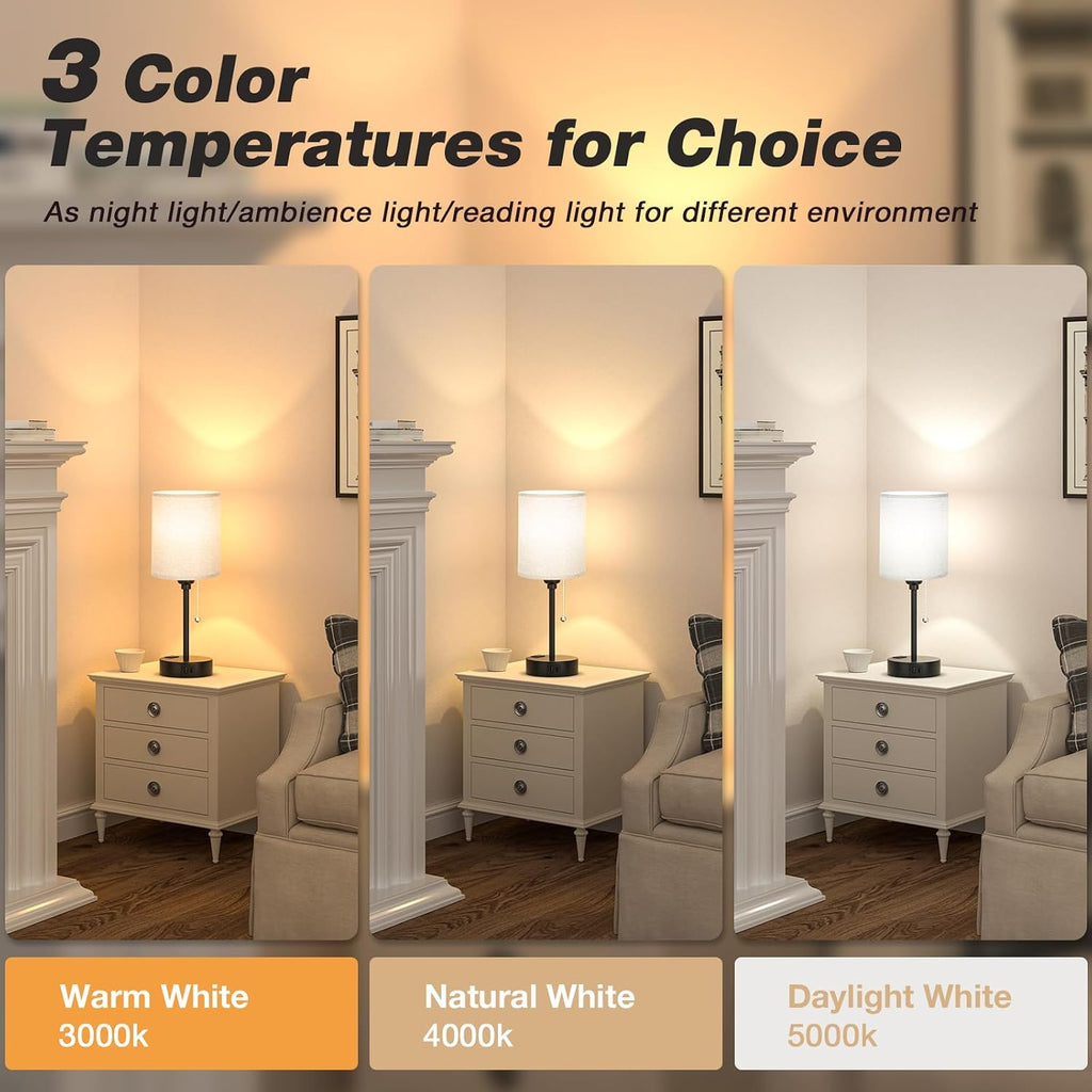 small bedside table lamp for bedroom - desk shown in use