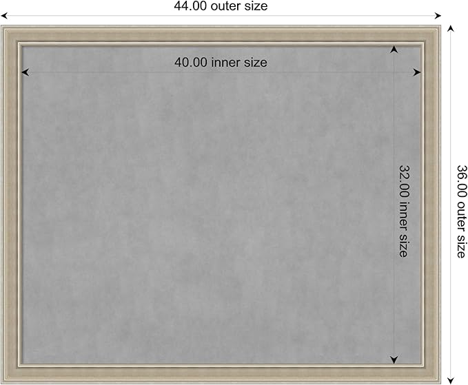 Amanti Art Silver Framed Magnetic Board 36x44 X-Large Vision Board - Image 3