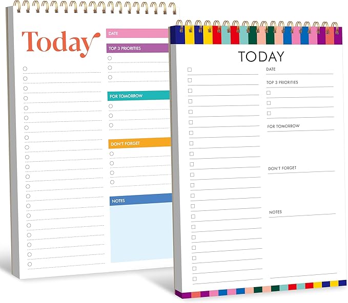 2 To Do List Notepads, Daily Planner Notebook by Gethelud