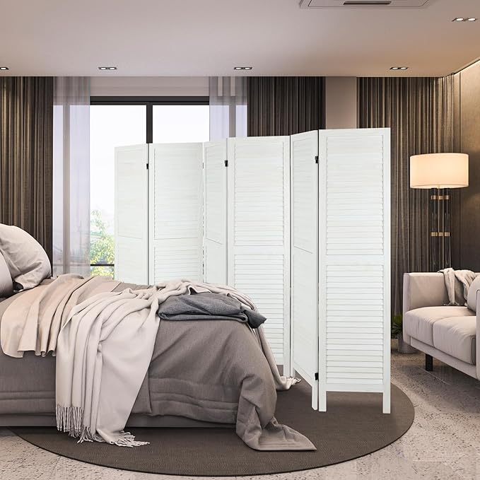 6 Panel Room Dividers and Folding Privacy Screens, Divider - Image 4