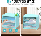 SHARKWOODS 5-Tier Wood Desk Organizer, Paper Tray Organizer - Image 4