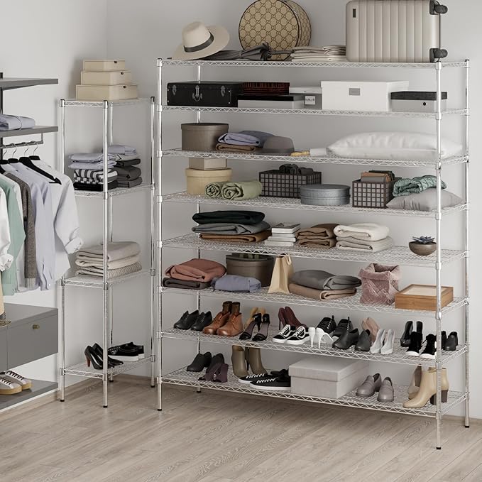 Regal Altair 21" Deep x 72" Wide x 86" Height Wire Shelving Kit | 8-Tier | NSF - Image 5