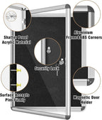 Mifuro 26"x20" Enclosed Bulletin Board, Lockable Weather-Resistant Aluminum - Image 3