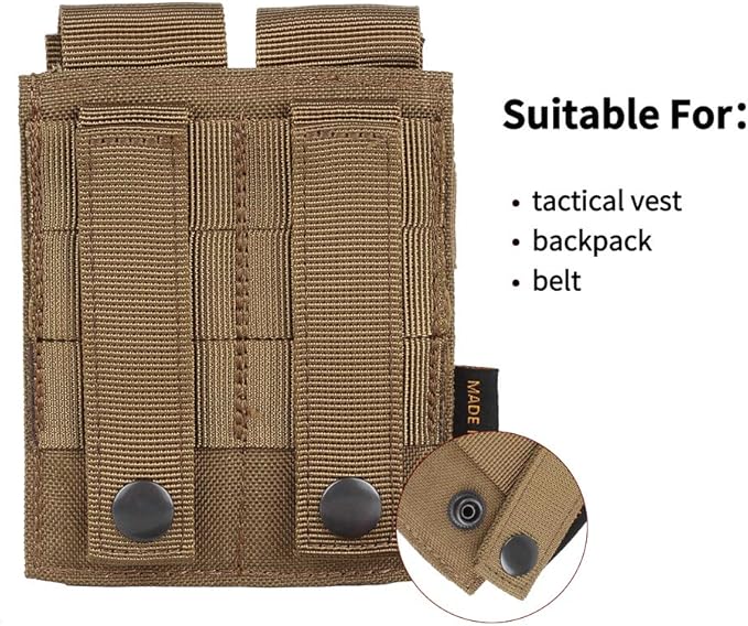 EXCELLENT ELITE SPANKER Molle Single/Double Pistol Mag Pouch Tactical Magazine - Image 5