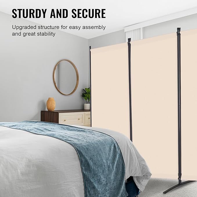 VEVOR Room Divider, 4 Panel Room Divider, Folding Privacy Screen and Portable - Image 4