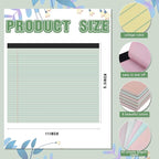Lincia 6 Pcs 11" x 9.5" Legal Pads College Ruled Notepad Landscape Notebook - Image 2