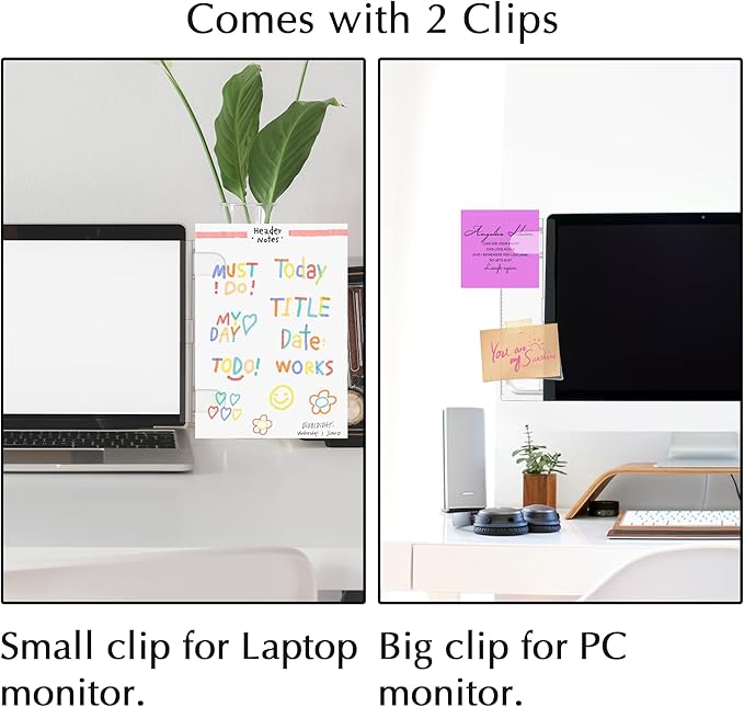Keenjorika 2PCS Multifunctionnal Monitor Documents Holder, Desktop Message Board - Image 4