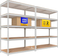 HOMEDANT 5 Tier Storage Shelves Adjustable Laminated Boltless Garage Metal by TheBestOrganizingSolution