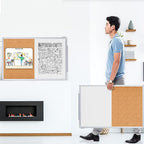 Magnetic White Board and Cork Board Combo, 36 X 24 inches Whiteboard Bulletin - Image 5