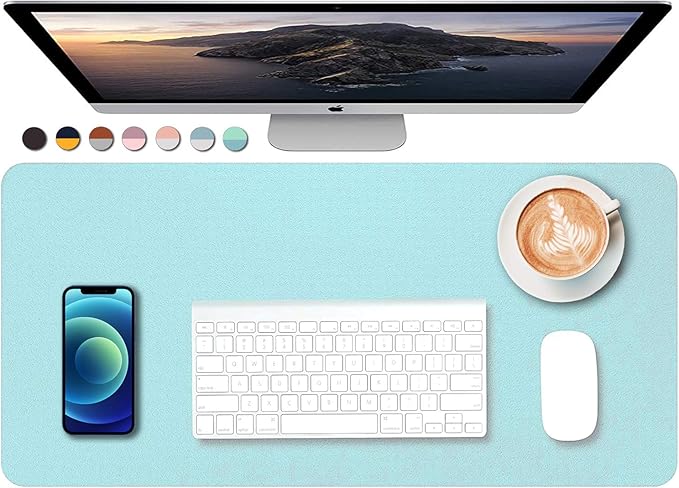SUJAYU Dual Sided PU Leather Desk Pad, Mouse Pad, Office Desk Mat, Non-Slip by SUJAYU
