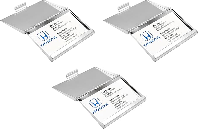 Stephanie Imports Set of 3 Slim & Minimalist Metal Business Card Holder Unisex - Image 3