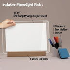 Dry Erase Calendar with Light, USB-Powered Light Up Whiteboard, Includes 4 - Image 2