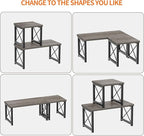 Honiter Desk Shelf for Top of Desk, Wood Desktop Shelf, 2 Tier Adjustable - Image 7