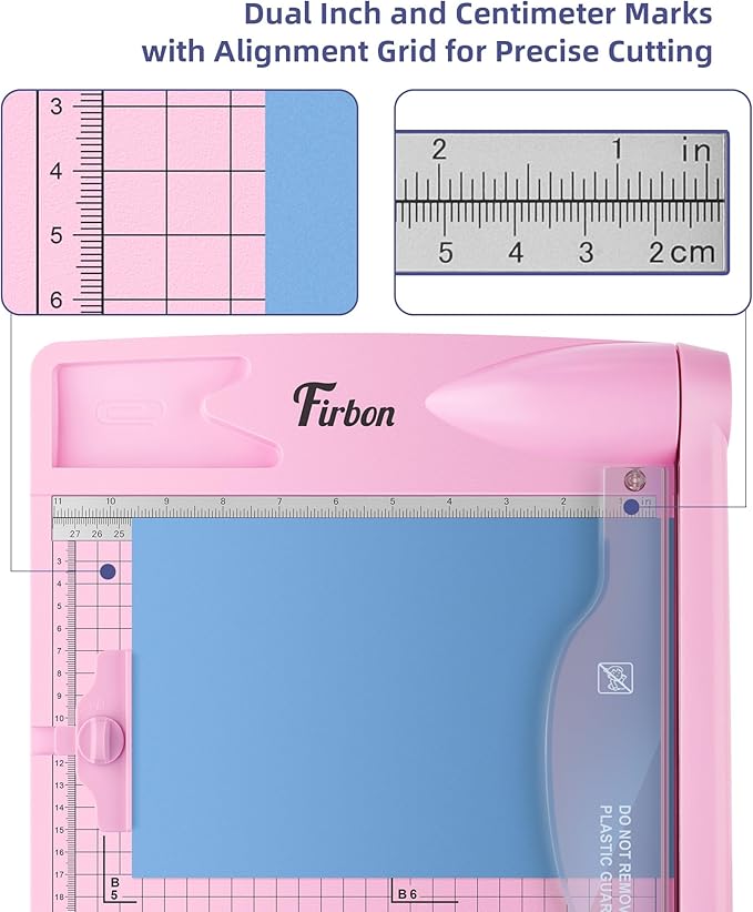 Firbon 12" Guillotine Paper Cutter, Heavy Duty 30-Sheet Capacity Trimmer - Image 3