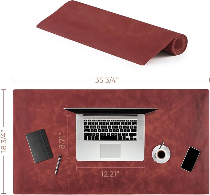 Node Leather - Genuine Leather Desk Mat - Executive Real Leather Desk Pad - - Image 6
