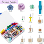 Push Pins，LYroo 200 Pcs Flower Thumb Tacks Wood Pin Board Map Tacks Marking - Image 7