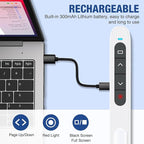 Rechargeable Presentation Clicker USB C Wireless Presenter Remote - Image 3