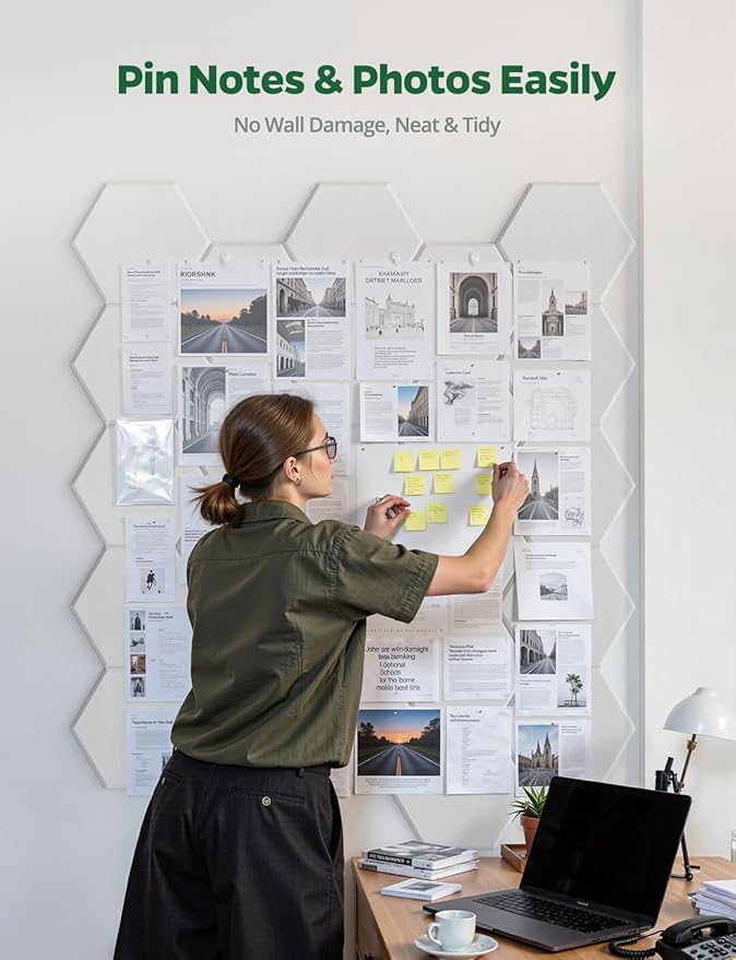 Large Bulletin Board 12" x 10", 12 Pack White Cork Boards - Image 2