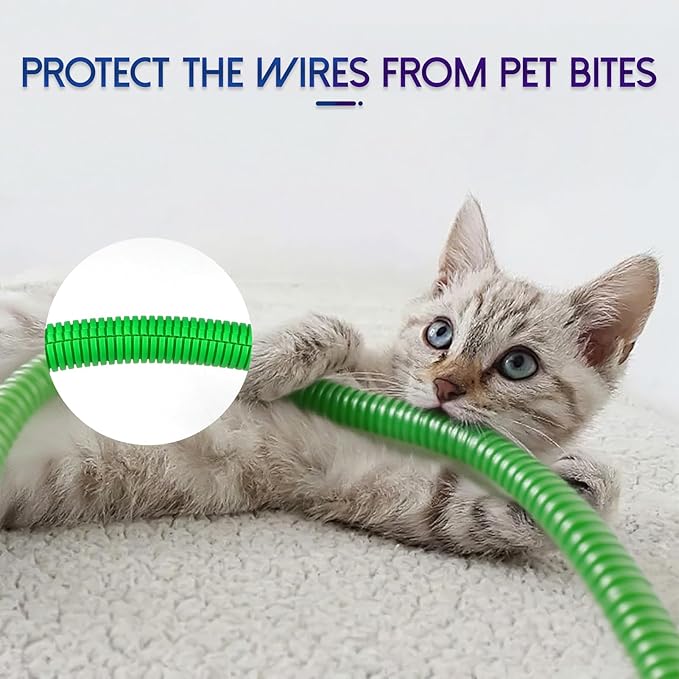 Split Wire Loom Tubing, 25ft Cord Protectors from Pets No Chew, Flexible Wire - Image 7